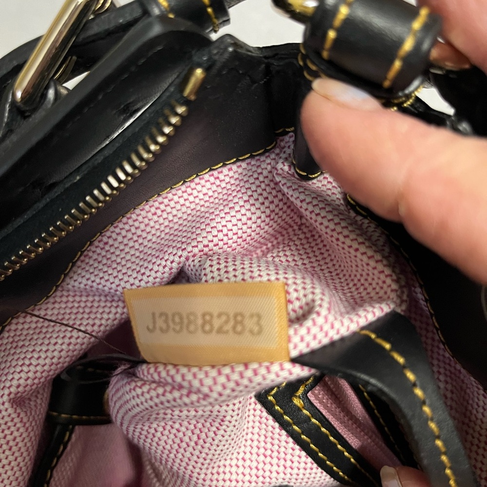 DOONEY & BOURKE NWT Black Croc Embossed Leather Bag  #J3988182 NEW - Picture 9 of 12